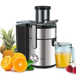 Juicer, Bagotte Upgrade 1000W Juicer Machines, Easy Clean Juice Extractor 3.3″ Wide Mouth  ...