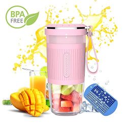 Portable Blender,Cordless Mini Personal Blender Small Smoothie Blender USB Fruit Juicer Mixer &# ...