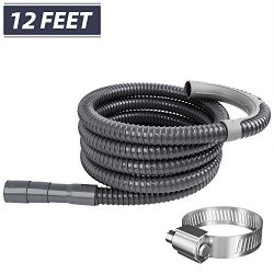 Hosom Heavy Duty Washing Machine Drain Hose 12 Feet, Washer Discharge Extension Hose