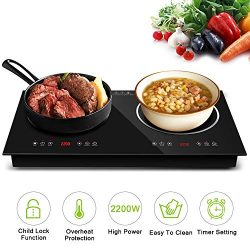 Topmin Cooktop944 Portable Cooktop Induction Cooker + Ceramic Furnace 2200W Electric Stove with  ...