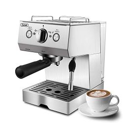 Espresso Machines 15 Bar Coffee Machine with Milk Frother Wand for Espresso, Cappuccino, Latte a ...