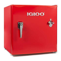 Igloo IRF16RSRD Classic Compact Single Door Refrigerator Freezer w/Chrome Handle & Bottle Op ...