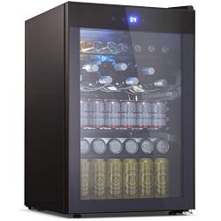 Tavata Beverage Refrigerator and Cooler – 4.5 Cu. Ft. Drink Fridge with Glass Door for Sod ...