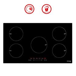 36″ Induction Cooktop, GASLAND Chef IH90BF 220V Built-in Electric Induction Cooker, 5 Burn ...