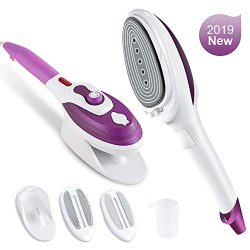 Zebbyee Steamer for Clothes – 2 in 1 Garment Steam Iron Handheld, Flat & Hang Ironing  ...