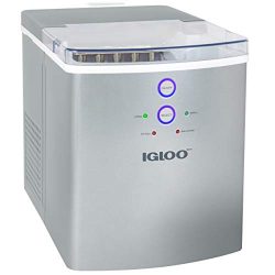 Igloo ICEB33SL 33-Pound Automatic Portable Countertop Ice Maker Machine, Silver