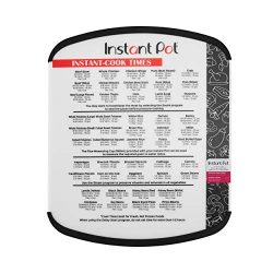 Instant Pot 5252277 Official 11×14 Non-Slip Cutting Board With Cook Times – Black, 11 ...