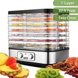 Food Dehydrator Machine, BPA Free Drying System with Nesting Tray – for Beef Jerky Preserv ...