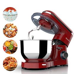 Nurxiovo 7QT Stand Mixer Kitchen,Tilt-Head 6-Speed Food Stand Mixer,660W Electric Mixer with Dis ...