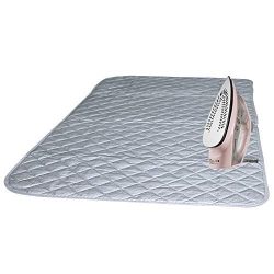 Instant Ironing Board for Small Space Living! 33 x 19″ Quilted Magnetic Ironing Mat Transf ...