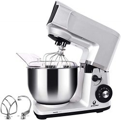 Stand Mixer, Posame 5.5-Quart 600-Watt 6-Speed Dough Mixer with Stainless Steel Bowl, Tilt Head, ...