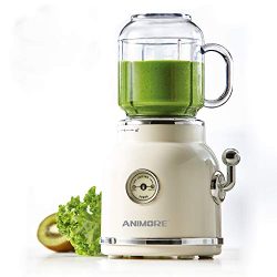 ANIMORE Portable Blender For Making Smoothies And Shake, Retro Juicer Blender With 6 Sharp Blade ...