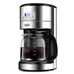 12-Cup Programmable Coffee Machine, Drip Coffee Machine with 24h reservation function, Spray Dri ...