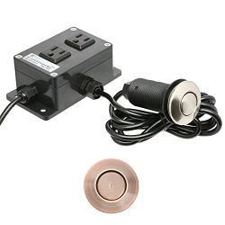 Garbage Disposal Air Switch, DUAL OUTLET Sink Top/Counter Top Waste Disposal On/Off Switch For I ...