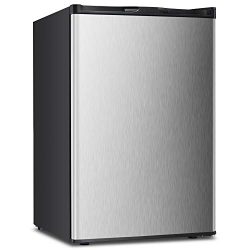 3.0 CU.FT Upright Freezer Convertible Deep Stainless Steel Capacity Frost Free Quick Freeze Func ...