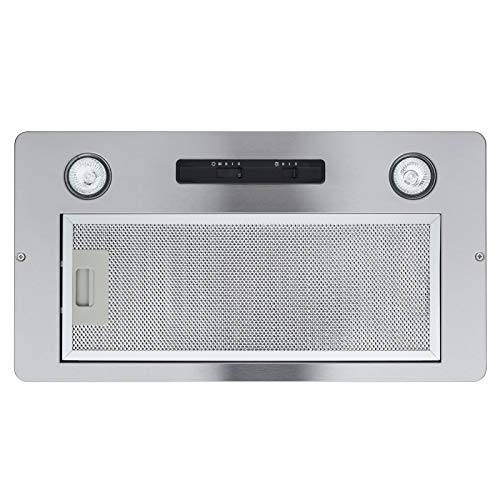 Miseno MH80120AS 150-390 CFM 20 Inch 3-Speed Ultra Quiet Range Hood Insert with Halogen Lighting