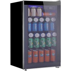 Tavata Beverage Refrigerator and Cooler – 3.2 Cu. Ft. Drink Fridge with Glass Door for Sod ...