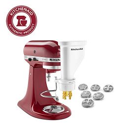 KitchenAid KSMPEXTA Gourmet Pasta Press Attachment with 6 Interchangeable Pasta Plates, White