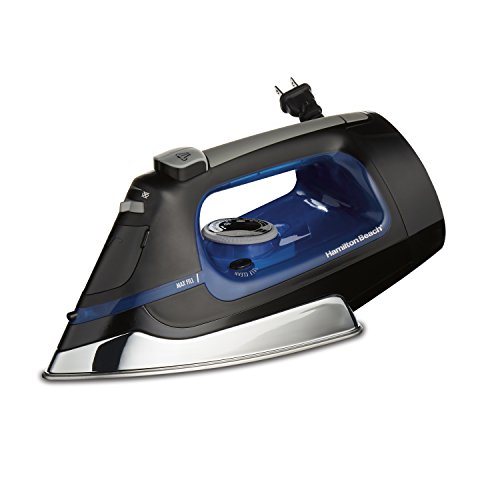 Hamilton Beach Iron & Vertical Steamer with Scratch-Resistant Stainless Steel Soleplate, 150 ...