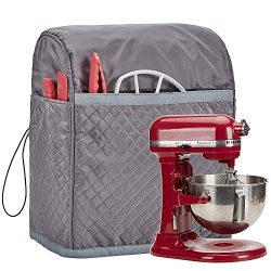 HOMEST Stand Mixer Quilted Dust Cover with Pockets Compatible with KitchenAid Bowl Lift 5-8 Quar ...