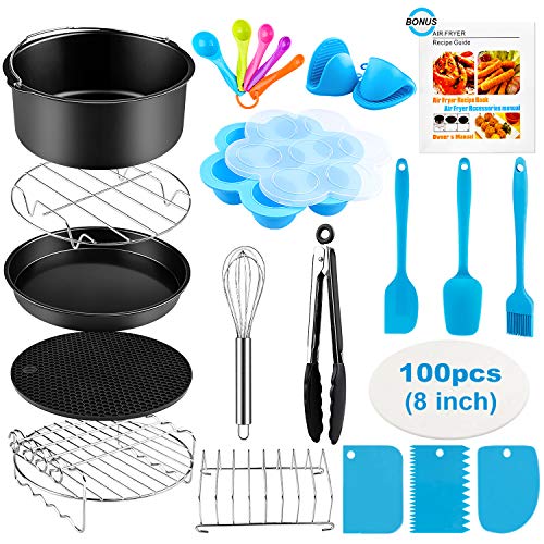 Air Fryer Accessories XL, 8 Inch Set of 20 Fit COSORI Ninjia Gowise NuWave 4.2QT 5.3QT 5.5QT 5.8 ...