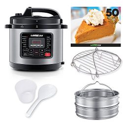 GoWISE USA 12.5-Quarts 12-in-1 Electric Pressure Cooker + 50 Recipes for your Pressure Cooker Bo ...