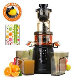 Masticating Juicer, Vestaware Slow Juicer Machines Large Chute Cold Press Juicer with Quiet Moto ...