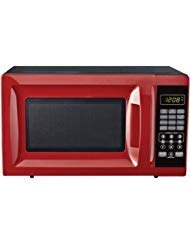 700W Kitchen timer/clock Output Microwave Oven 0.7 cu ft, Red