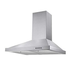 Tieasy Wall Mount Range Hood 30 inch 350 CFM Ducted Kitchen Exhaust Vent, 3 Speed Fan, Stainless ...