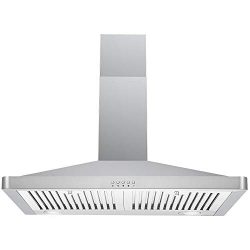 DKB Range Hood DKB-168M-30 30″ Inch Wall Mount Stainless Steel Kitchen Exhaust Vent With 4 ...