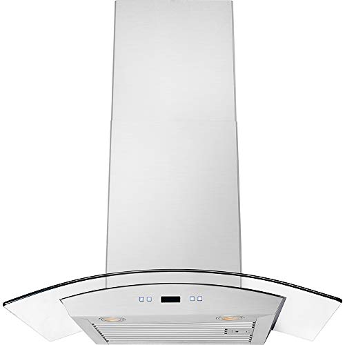 CAVALIERE 36″ Wall Mounted Stainless Steel/Glass Kitchen Range Hood 900 CFM SV218D-36