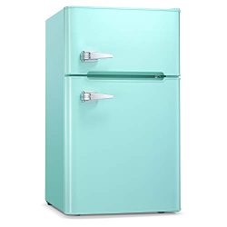 Antarctic Star Compact Mini Refrigerator Separate Freezer, Small Fridge Double 2-Door Adjustable ...