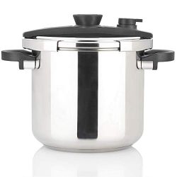 Zavor EZLock 10 Quart Dual-Setting Pressure Cooker with Universal Locking Mechanism and Accessor ...