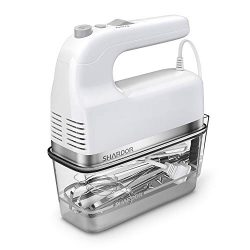 SHARDOR Hand Mixer 350W Power Advantage Electric Handhold Mixers with 5 Stainless Steel Attachme ...