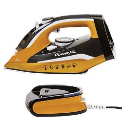 PowerXL Cordless Iron and Steamer, 1400W Iron with Ceramic Soleplate, Vertical Steam, Anti-Calc, ...