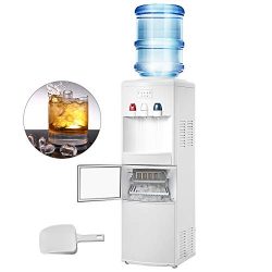 VBENLEM 2 in 1Water Cooler Dispenser with Built in Ice Maker Machine Hot and Cold Top Loading 3  ...