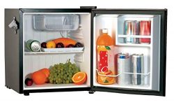 1.6 cu. ft. Retro Bar Fridge with Side Bottle Opener, Black