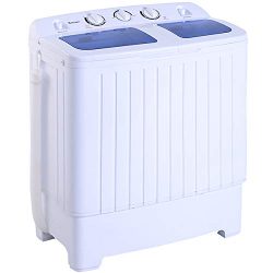 Giantex Portable Compact Twin Tub Washing Machine 17.6lbs Mini Washer Spain Spinner