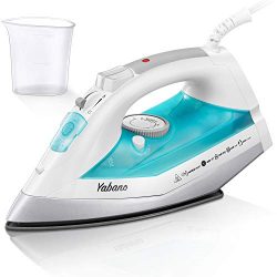 Yabano Steam Iron, Professional Iron for Clothes with Non-Stick Soleplate, Anti-Drip, Auto-Shuto ...