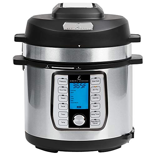 Emeril Lagasse Pressure Cooker, Air Fryer, Steamer and Electric Multi-Cooker. Air Fry Basket and ...