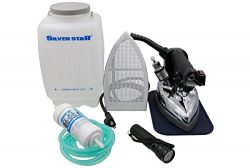 Silver Star Bottle Steam Iron ES-85 Gravity Feed Steam Iron with Non-Stick Laminate Sole Plate,  ...