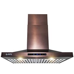 AKDY Wall Mount Range Hood -30 in. Stainless Steel Hood for Kitchen – 3 Speed Professional ...