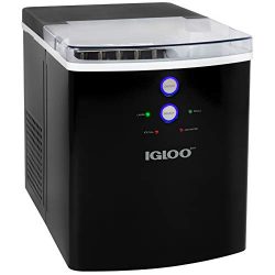 Igloo ICEB33BK 33-Pound Automatic Portable Countertop Ice Maker Machine, Black