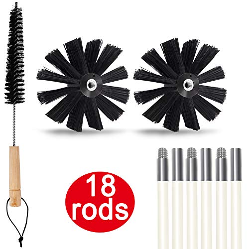 Dryer Vent Cleaner kit, 24 Feet Dryer Duct Cleaning Kit, Lint Remover, Extends up to 24 Feet, Tw ...