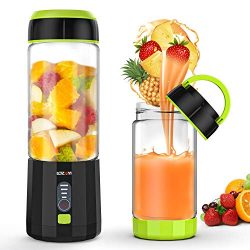 Smoothie Blender, LOZAYI Portable Personal Blender Travel USB Rechargeable Juicer Cup for Shakes ...