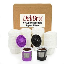 Paper Filters for Reusable K Cups Fits All Brands – Disposable K Cup Paper Filter (100/Box ...