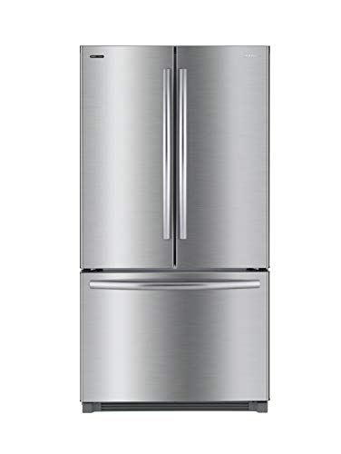 Daewoo RFS-26ABT French Door Bottom Mount Refrigerator, 26 Cu Ft, Silver/Stainless Steel, includ ...