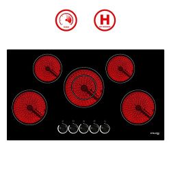 36″ Electric Cooktop, GASLAND Chef CH90BS 240V Built-in Coil Electric Radiant Hob, 5 Burne ...
