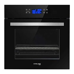 GASLAND Chef 24″ 2.3Cu.f Multi-functional Built-in Tempered Glass Electric Single Wall Ove ...