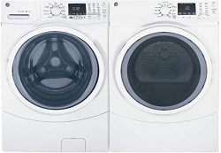 GE Front Load Steam GFW450SSMWW 27″” Washer with GFD45GSSMWW 27″” Gas Dr ...